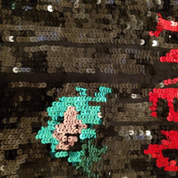 Twin-Set by Simona Barbieri Cute Graphic Sequin Shift Dress M - Picture 9 of 12